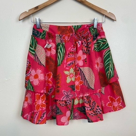 NWT CRYSTAL SKY TROPICAL PRINT TWO PIECE CROP TOP AND SKIRT SIZE SMALL - Picture 12 of 14